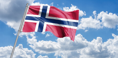 The national flag of Norway 