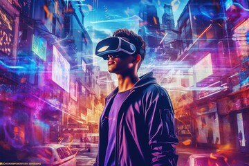 World of virtual and augmented reality. Generative AI