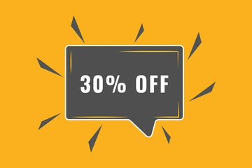30% off discount Speech Bubble, Banner Label 30% discount 