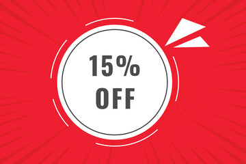 15% off discount Speech Bubble, Banner Label 15% discount 