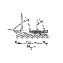 line art of national maritime day good for national maritime day celebrate. line art. illustration.