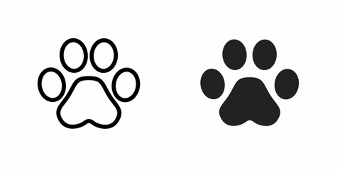 animal paw footprint vector illustration © Andika