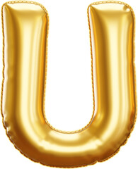 3D Render Letter U Uppercase Abjad Foil Balloon © Arasigner