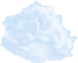 white puffy cloud isolated on transparent background