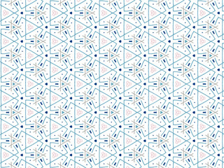 Blue Abstract Mandala or Ikat Wallpaper Pattern Background