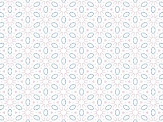 Blue and Pink Abstract Mandala or Ikat Wallpaper Pattern Background