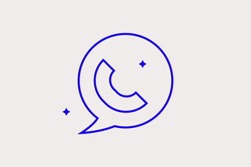 Fototapeta premium Geometric concept of telephone talk vector illustration in a flat style for website, mobile app, banner, ui ux, web design, business, marketing, landing, infographics, mockup,development