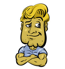 Handsome Guy Vintage Mascot Vector