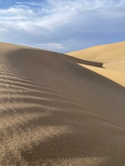 Fototapeta na wymiar A beautiful sand desert in Mongolia