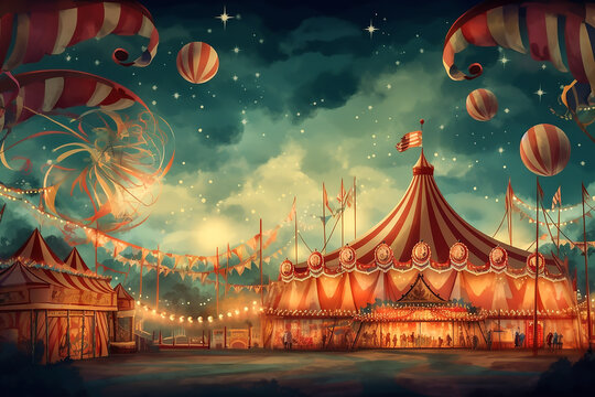 Zirkus Hintergrund KI