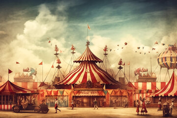 Zirkus Hintergrund KI