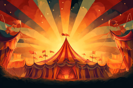 Zirkus Hintergrund KI