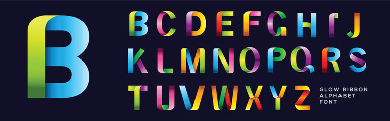 Colofrul Vector of modern abstract font and alphabet