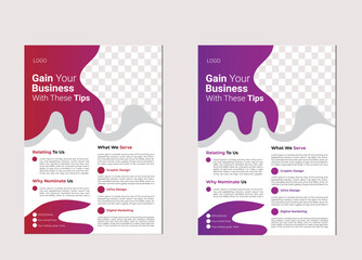  blue business flyer design 