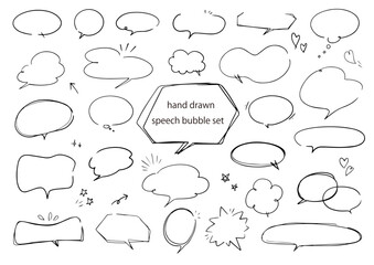 Fototapeta premium 手描きの吹出しセット