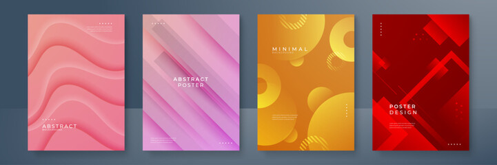 Colorful geometric shapes abstract modern technology background design.