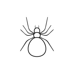 Spider vector icon. halloween illustration sign. insect symbol. spiderweb logo.