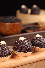 Pastry made with red glutinous and black rice,Sticky Rice Dim Sum(glutinous rice porridge)
