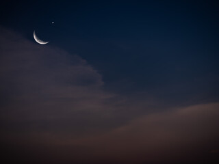 Obraz na płótnie Canvas Moon Ramadan Symbols,Crescent Moon