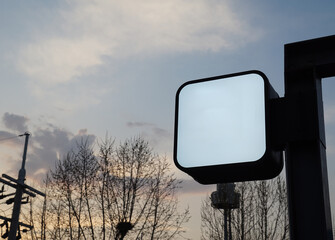 lamp sign mock-up ad photo