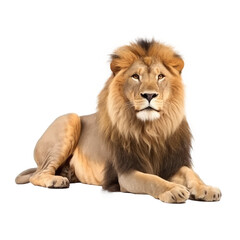 Fototapeta premium brown lion isolated on white