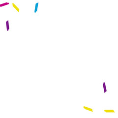 Happy Shavings Flying Vector White Background.