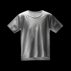 a white t shirt with a white color black background, generative ai