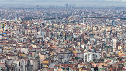 Mass housing in Istanbul, a city awaiting a devastating earthquake. However, buildings are largely...