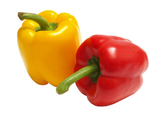 Yellow and red pepper isolated 