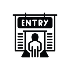 Black solid icon for entries 