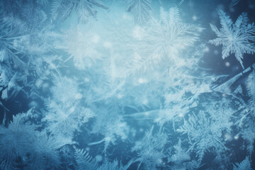 Fototapeta na wymiar Winter background snowflakes frost abstraction.