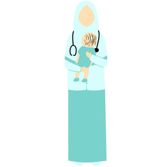 Faceless Muslim Midwife