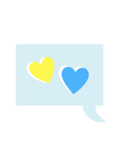 Ukrainian love message vector illustration
