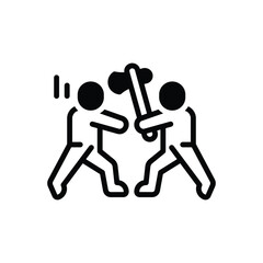 Black solid icon for enemies 