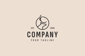deer head logo vector icon illustration