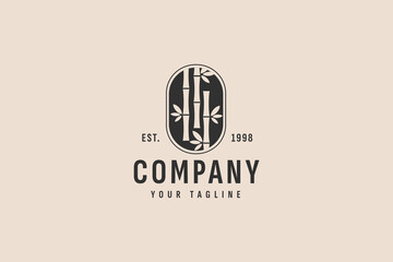 bamboo logo vector icon illustration