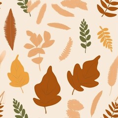 Seamless abstract Nature Patterns generative ai illustration 