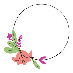 Flower Circle Border