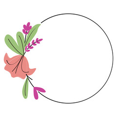 Flower Circle Border