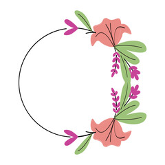 Flower Circle Border