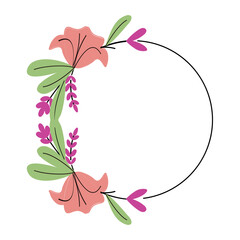 Flower Circle Border