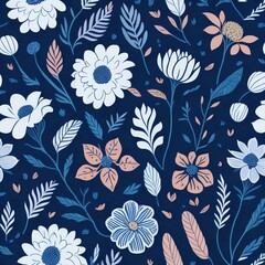 seamless pattern with flowers