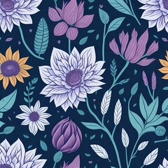 seamless floral background pattern illustration