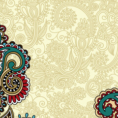 floral background with paisley and indian florals. damask style pattern for textile and decoration. classic ornament with flowers.