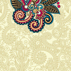 floral background with paisley and indian florals. damask style pattern for textile and decoration. classic ornament with flowers.