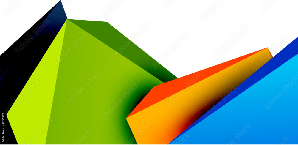 Poster vector 3d low poly triangle geometric design elements