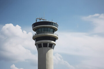 Fototapeta na wymiar Air control tower on an airport