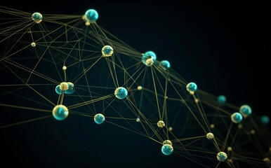 technology modern background connection network light futuristic line cyberspace digital ai. Generative AI.