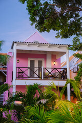 Willemstad Pietermaai Curacao, colorful buildings around Willemstad Punda and Otrobanda,...
