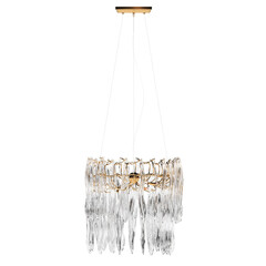 Naklejka na ściany i meble crystal chandelier for the interior isolated on transparent background, home lighting, 3D illustration, cg render